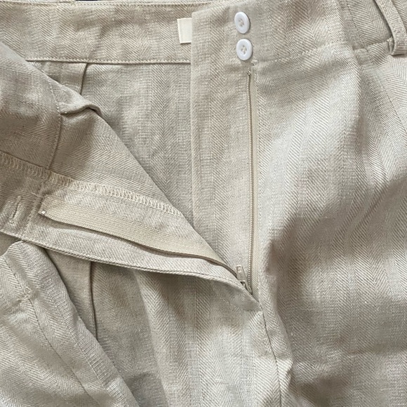 Commense Tan Linen Blends Casual Pants Set Women’s Size Large NEW Resortwear - Picture 13 of 14